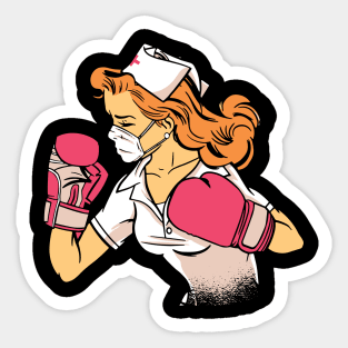 Fighting nurse Sticker